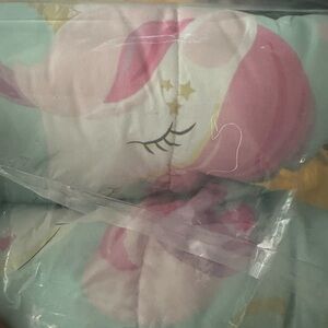 New Unicorns & Flowers Heritage Club 7 piece Comforter Set girl bedding cute